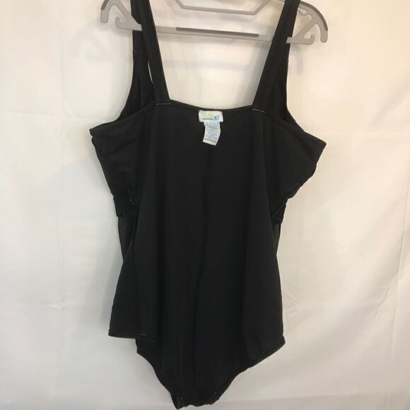 Swim 365 One Piece Swimsuit Black 24W - Picture 12 of 16